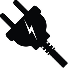 Electric plug icon, electric plug with socket icon vector illustration 