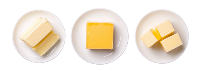 Butter Portions | Sliced, Cubed, and Whole Stick on Plates