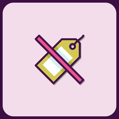No Price Tag Icon: Minimalist Design Element
