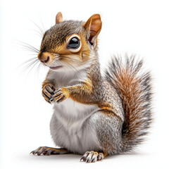 Obraz premium Squirrel Miniature Cute Isolated on White Background