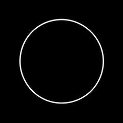Simple White Circle on Black Background