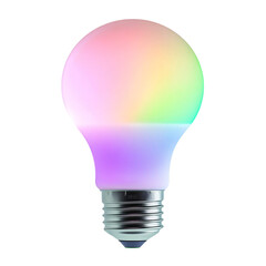 A Smart Light Bulb with Adjustable Color and Intensity Isolated on Transparent Background