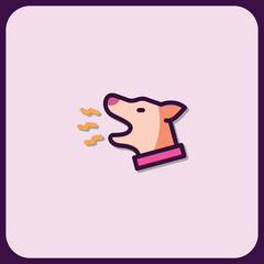 Playful Dog Icon:  A Vibrant Vector Illustration