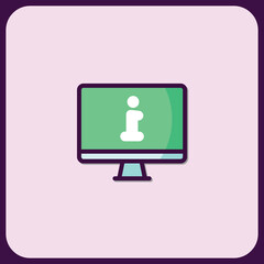 Modern Computer Screen Info Icon Design