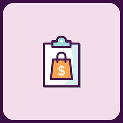 Shopping List Icon: Budget Tracking and Financial Management