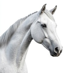Obraz premium White horse head isolated on a transparent backdrop