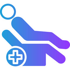 Fototapeta premium Patient glyph gradient icon