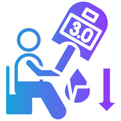 Cholesterol Level glyph gradient icon