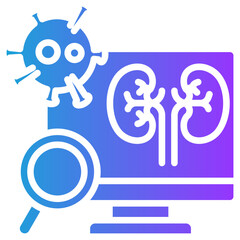 Cancer Screening glyph gradient icon