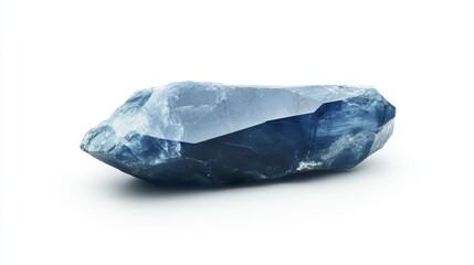 Fototapeta premium Blue Crystal Specimen Isolated on White