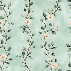 Seamless watercolor floral