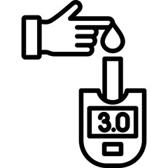 Blood Sugar line icon