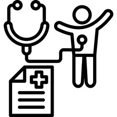 Physical Examination line icon