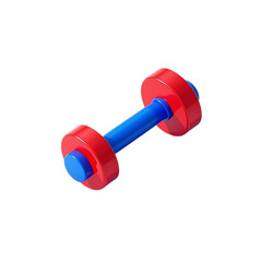 Red and blue dumbbell fitness equipment exercise weight training strength training gym workout muscle building tool