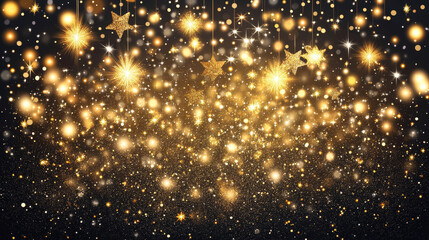  Celestial Cascade: A Symphony of Golden Stardust