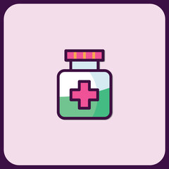 Medical Jar Icon: Healthcare Symbol Design