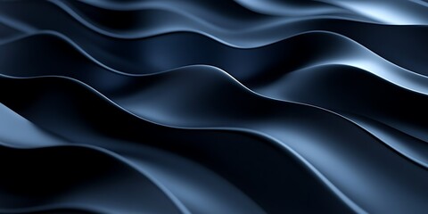 Obraz premium Abstract dark blue wavy folds (1)
