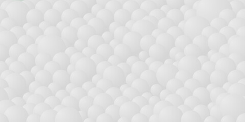 Abstract white spheres background with soft shadows. Abstract background featuring numerous white spheres with soft shadows, creating a modern, minimalist, and clean 3D effect. Modern vector design.