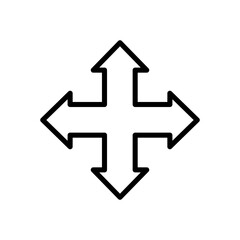 four way directions icon vector design illustration template in trendy style