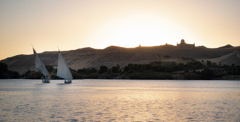 sunset on the Nile
