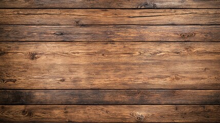 Fototapeta premium Dark brown wooden background with aged wood planks, textured surface