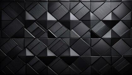 Fototapeta premium Dramatic charcoal colored textured background with a geometric tile patterned surface perfect for creating high end minimalist flatlay photography compositions