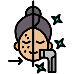 Treatment lineal color icon