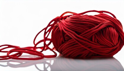 Tangled red yarn 