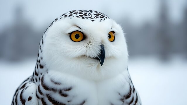 portrait of a snowy owl