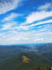 Naklejka premium mountain landscape with clouds