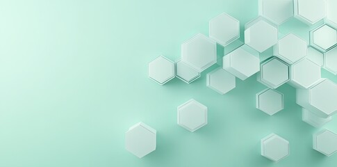 Hexagonal shapes woven into a seamless design on a smooth surface