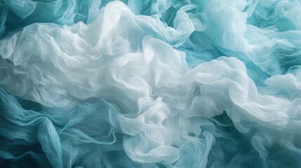 Fototapeta premium Ethereal Watercolor Ocean Waves Abstract Background with Teal and Turquoise Flowing Gradients Perfect for Summer Beach Designs