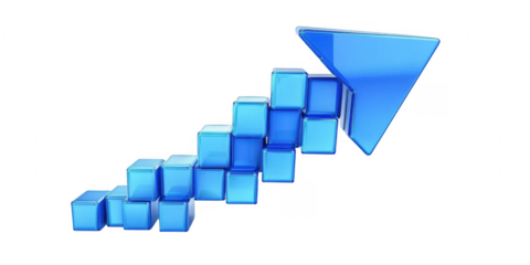 Blue arrow - 3d icon 
