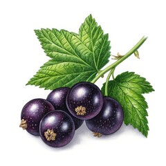 red currant isolated on white background