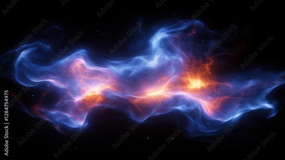 Wall mural mesmerizing cosmic nebula explosion with vibrant colors swirling in deep space creating a stunning u