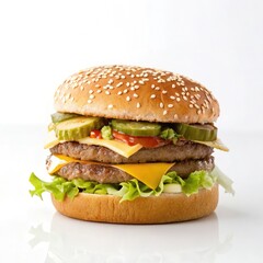 hamburger on a white background