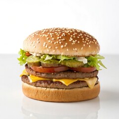 hamburger on a white background