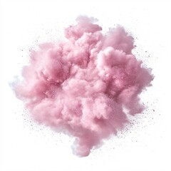 Fototapeta premium Abstract Pink Powder Explosion on White Background