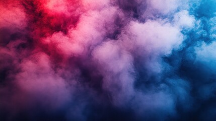 Fototapeta premium Red blue smoke clouds dark studio background design