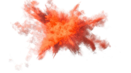 red paint splashes isolated on white background 