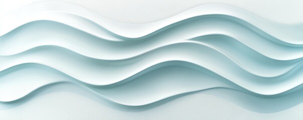 Fototapeta premium Elegant white wavy abstract background with smooth curves and flowing shapes