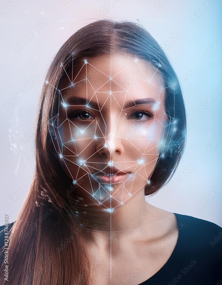 Poster human traits merge beautifully with digital elements for a stunning ai avatar