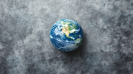 Earth Globe on Textured Background, Environmental Conservation Concept
