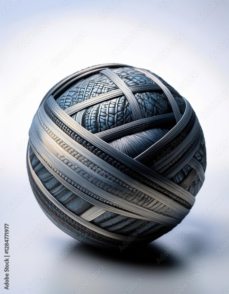 Poster Digital Textures Enveloping Unique Spherical Form Create a Captivating Visual Experience