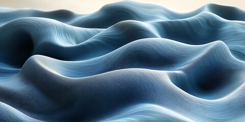Obraz premium Abstract Blue Rippled Surface (5)