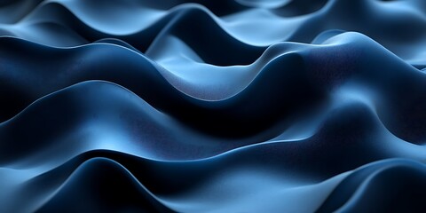 Fototapeta premium Abstract Blue Wavy Surface Pattern