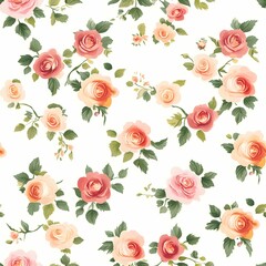 Seamless watercolor floral