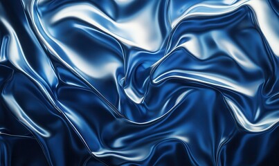 Obraz premium Abstract gradient background in shades of deep blue and silver blending seamlessly, illuminated by soft light creating depth and contrast
