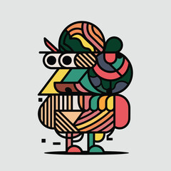 Fototapeta premium 2d vector illustration for cartoon character design for kids and comic book stickers printing and cartoon movie 