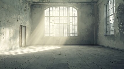 Obraz premium Empty light-filled room interior, awaiting decoration